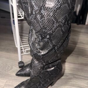 Snakeskin Pattern Boots